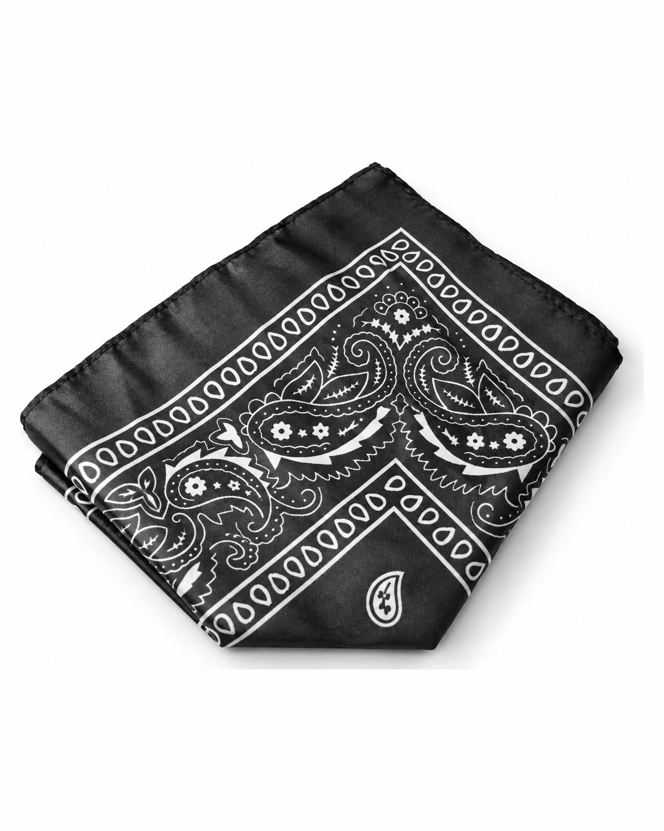 bandana Noir — imprimé paisley — Indispensable rave homme et femme