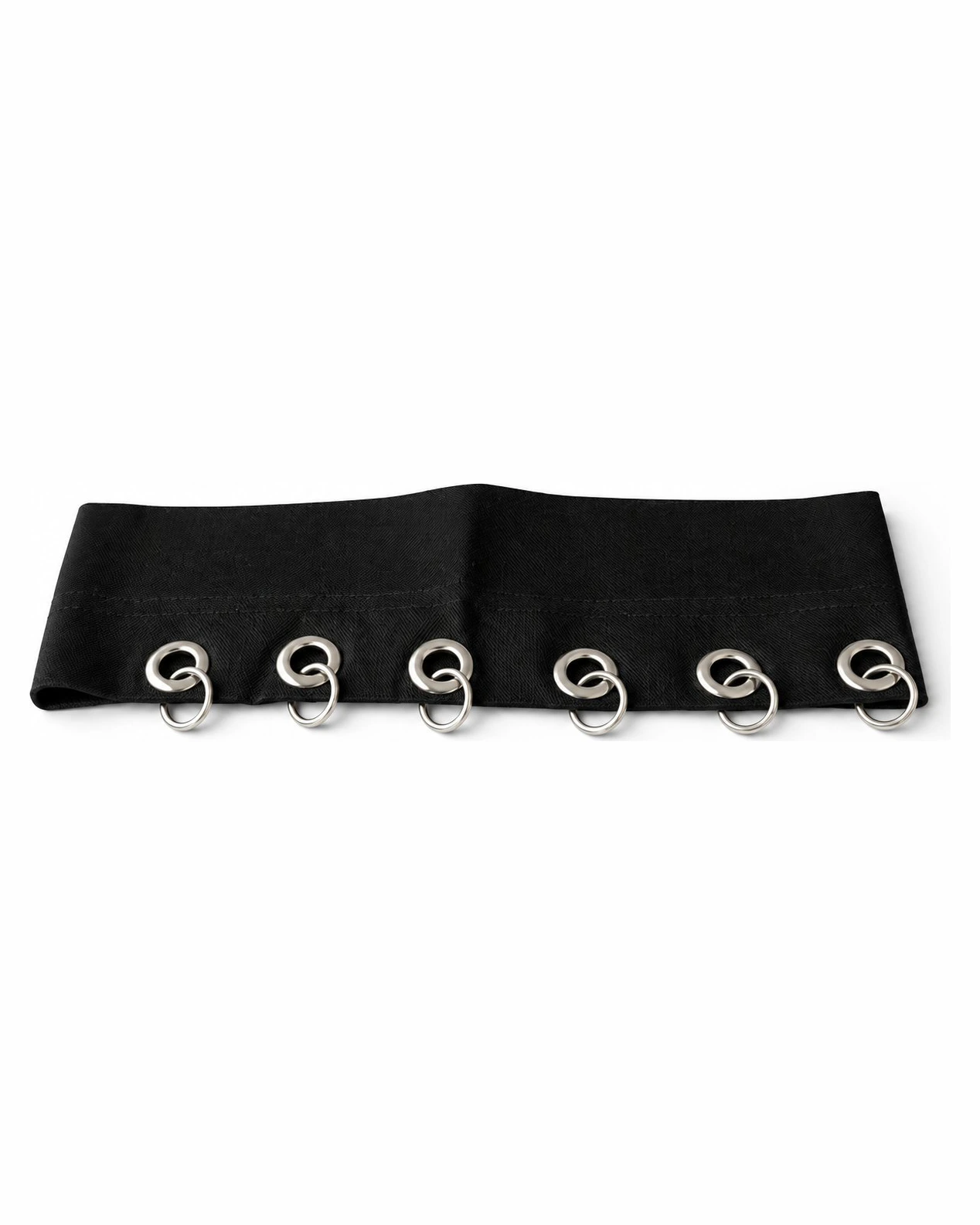 Bandeau à œillets et anneaux — style punk — Accessoire rave femme noir