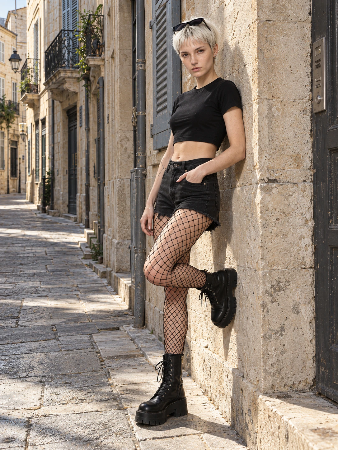 Bas résille cuissardes — lot de 2 paires — Accessoire rave femme noir
