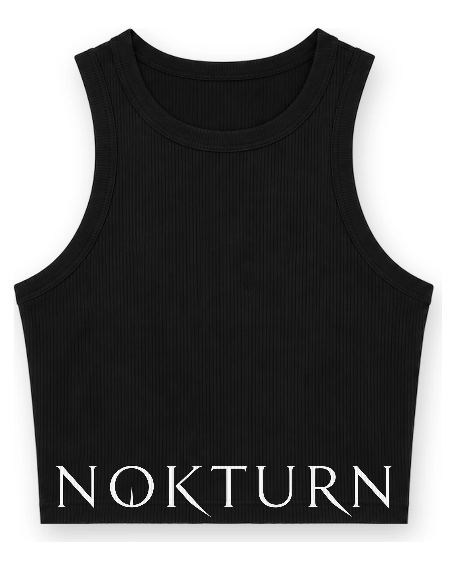 Débardeur Noir Moulant pour Femme - NOKTURN — T-shirt hard techno femme