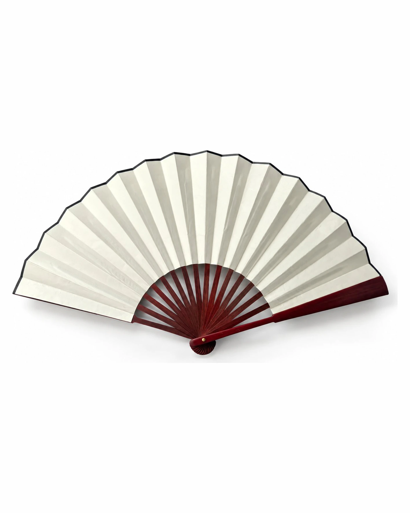 Éventail LED — Grand éventail pliant lumineux — Indispensable rave homme et femme blanc / rouge