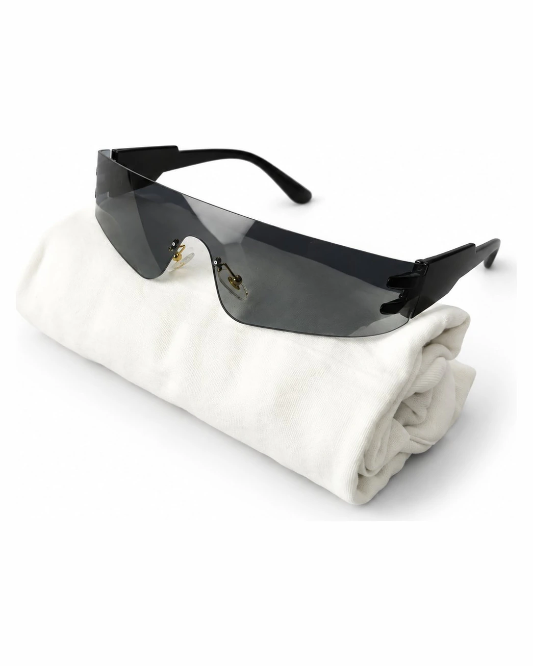 Lunettes de soleil enveloppantes — noir — Accessoire rave homme et femme