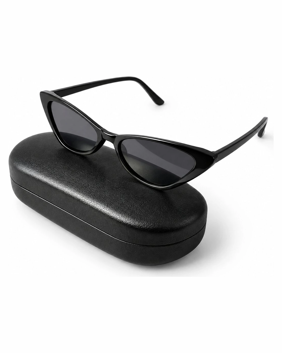 Lunettes de soleil œil de chat — noir — Accessoire rave femme