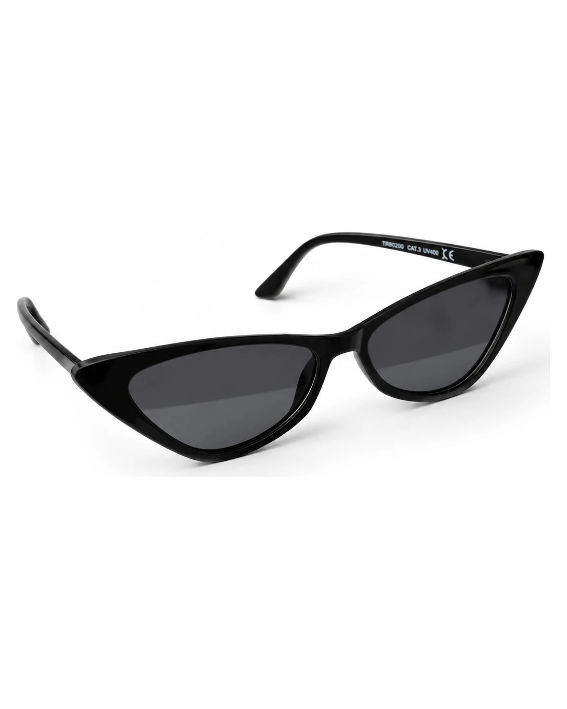 Lunettes de soleil œil de chat — noir — Accessoire rave femme
