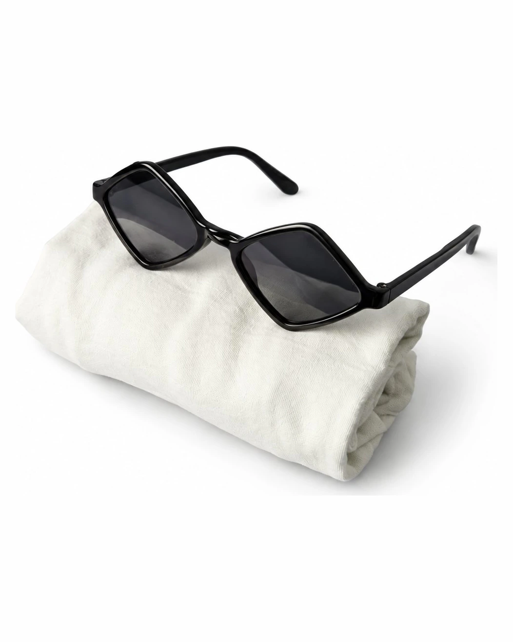 Lunettes de soleil losange — noir — Accessoire rave femme