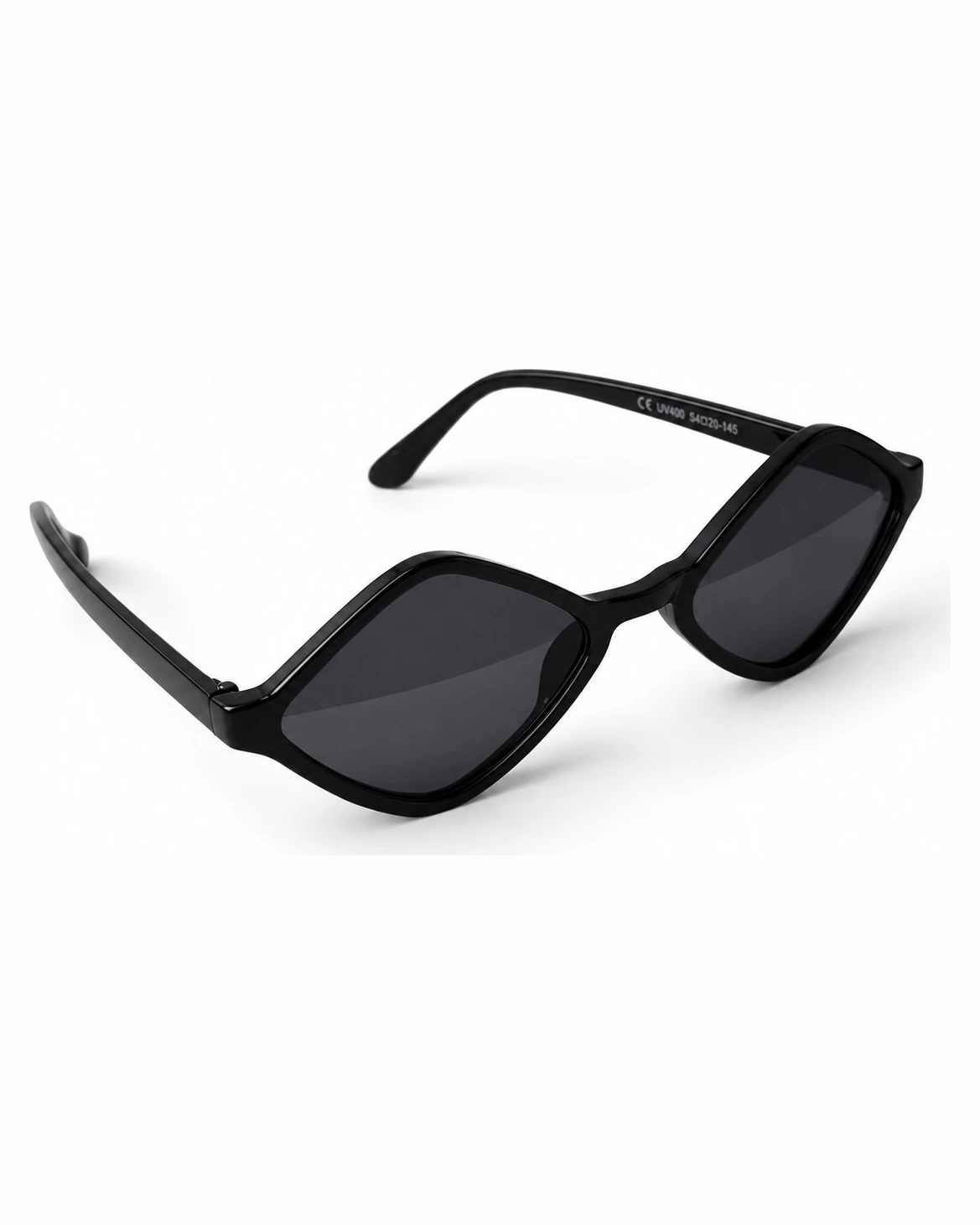 Lunettes de soleil losange — noir — Accessoire rave femme