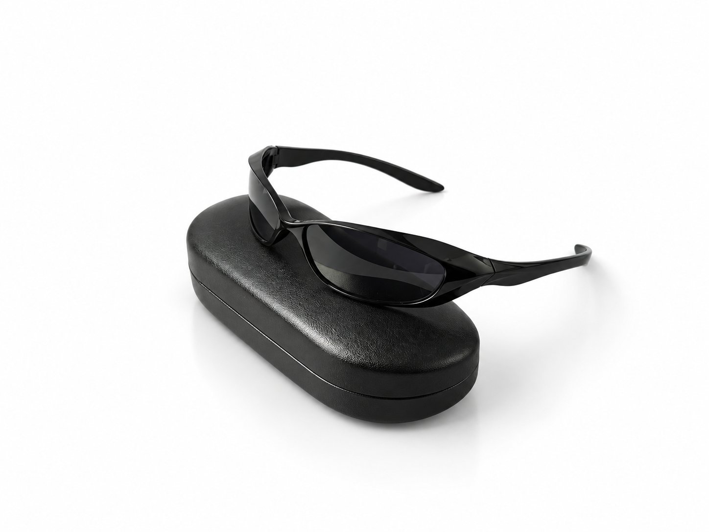 Lunettes de sport futuristes Y2K — monture enveloppante noir — Accessoire rave