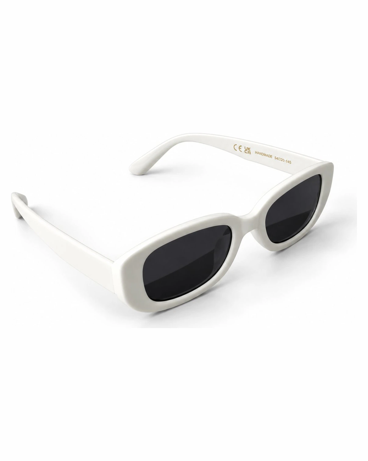 Lunettes rectangulaires épaisses — monture blanche — Accessoire rave homme et femme