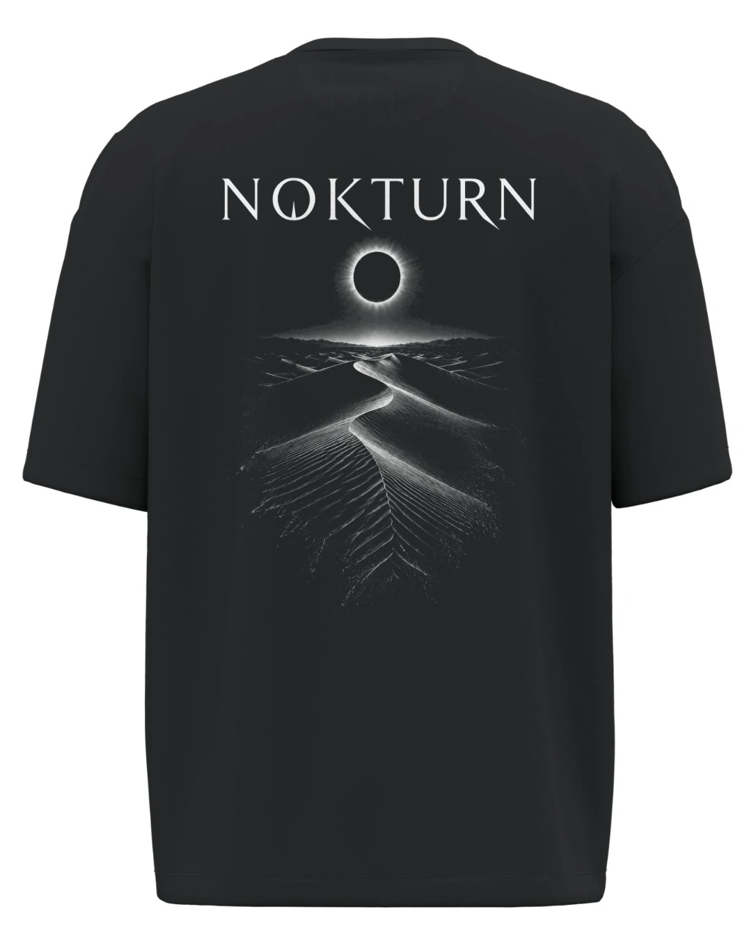 T-shirt Oversize - Désert Obscur — T-shirt hard techno homme noir